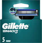 Gillette Mach3 náhradné hlavice 5 ks - Teta drogérie eshop