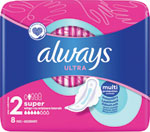 Always Ultra hygienické vložky Super Plus 8 ks