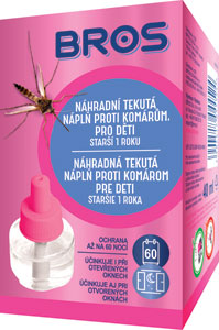 Bros náhradná tekutá náplň do odparovača proti komárom pre deti 1 ks