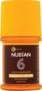Nubian vodeodolný olej na opaľovanie Betakarotén OF 6 60 ml