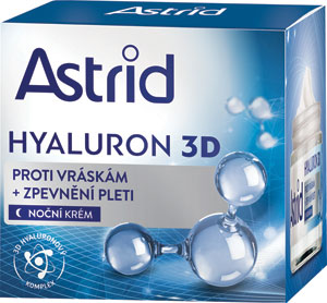 Astrid nočný krém proti vráskam + spevnenie pleti Hyaluron 3D 50 ml