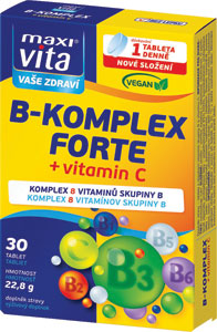 MaxiVita Vaše Zdravie B-komplex forte + vitamín C 30 tabliet 22,8g