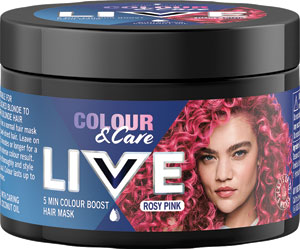 Live farbiaca maska na vlasy Colour & Care Rosy Pink 150 ml