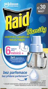 Raid elektrická tekutá náhradná náplň Family 21 ml