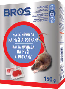 Bros mäkká návnada na myši a potkany 150 g