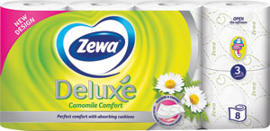 Zewa Deluxe toaletný papier 3-vrstvový Camomile Comfort 8 ks