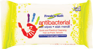 Fresh´n soft antibakteriálne vlhčené utierky 15 ks