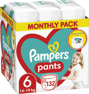 Pampers Pants plienkové nohavičky veľkosť 6 132 ks mesačné balenie