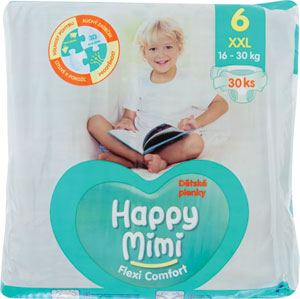 Happy Mimi Flexi Comfort detské plienky 6 XXL 30 ks