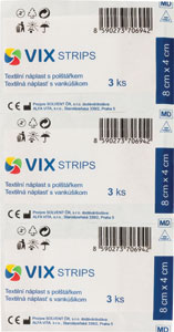 VIX textilná náplasť strihaná 8x4 cm 3 ks