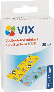 VIX vodeodolná náplasť s vankúšikom Kids 20 ks