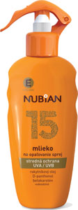 Nubian mlieko na opaľovanie v spreji SPF 15 200 ml