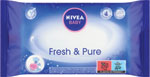 Nivea Baby čistiace obrúsky Pure&Fresh 63 ks - Pampers Wipes vlhčené utierky Sensitive 12 x 52 ks = 624 ks | Teta drogérie eshop