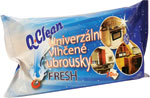 Q-Clean univerzálne vlhčené obrúsky fresh 50 ks - PRESTO vlhčené utierky kúpeľňa 72 ks | Teta drogérie eshop