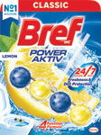 Bref tuhý WC blok Power Aktiv Lemon 50 g