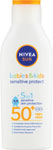 Nivea Sun Sensitive Protect & Care detské mlieko na opaľovanie OF 50+ 200 ml - Teta drogérie eshop