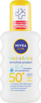 Nivea Sun Sensitive Protect & Care detský sprej na opaľovanie SPF 50+ 200 ml - Teta drogérie eshop