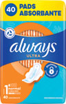 Always Ultra hygienické vložky Normal 40 ks - Always Ultra hygienické vložky Super Plus Sensitive 16 ks | Teta drogérie eshop