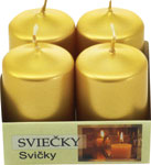 Sviečka adventná Zlatá 4 ks/240 g