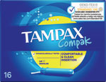 Tampax Compak tampóny s aplikátorom Regular 16 ks  - Ria tampóny Organic Super z bio bavlny 16 ks | Teta drogérie eshop
