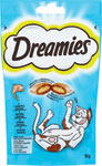 Dreamies pochúťka s lososom 60 g - Shelma Meaty Sticks hovädzie pre mačky 3 ks /15 g | Teta drogérie eshop
