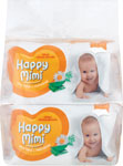 Happy Mimi detské vlhčené obrúsky aloe vera + harmanček 4 x 72 ks - Teta drogérie eshop