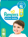 Pampers Active Baby detské plienky veľkosť 6 13-18 kg 44 ks - Teta drogérie eshop