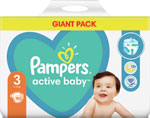 Pampers Active baby detské plienky veľkosť 3 90 ks - Pampers Active baby detské plienky veľkosť 4 180 ks mesačné balenie | Teta drogérie eshop