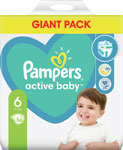 Pampers Active baby detské plienky veľkosť 6 56 ks - Pampers Premium detské plienky veľkosť 3 204 ks mesačné balenie | Teta drogérie eshop
