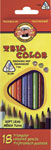 KOH-I-NOOR pastelky Triocolor trojhranná 7.0 mm 18 ks - KOH-I-NOOR pastelky školská zviera 3551 6 ks | Teta drogérie eshop