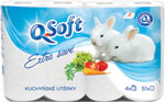 Q-Soft Kuchynské utierky extra savé 3 vrstvové 4 ks - Teta drogérie eshop