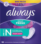 Always intímne vložky Normal Fresh & Protect 58 ks - Innese daily dámske vložky normal 50 ks | Teta drogérie eshop