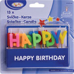 Set sviečok na špajdli "HAPPY BIRTHDAY" 1 set 65 mm - Teta drogérie eshop