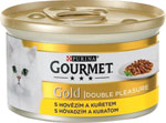 Gourmet Gold Double Pleasure s hovädzím a kuraťom 85 g