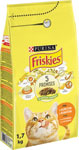 Friskies granule mačka kura+zelenina 1,7 kg - Friskies Indoor pre mačky žijúce v byte s lahodnou kombináciou kuraťa a morky a so zeleninou 1,5 kg | Teta drogérie eshop