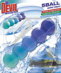 Dr. Devil Bicolor WC blok 5Ball Polar aqua 1x35 g  - Teta drogérie eshop