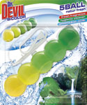 Dr. Devil Bicolor WC blok 5Ball Natur fresh 1x35 g  - Teta drogérie eshop