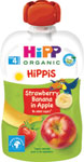 HiPPis BIO 100% ovocie Jablko-Banán-Jahoda 100 g - Ovko Plus ovocné pyré jablko-hruška 120 g | Teta drogérie eshop
