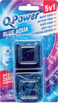 Q-Power tuhý blok do nádržky WC Blue Water 2 ks - Domestos WC blok Aroma Lux Pink Jasmine & Elderflower 3x55 g | Teta drogérie eshop