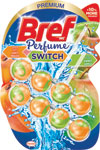 Bref tuhý WC blok Premium Perfume Switch Peach and Red Apple 100 g - Bref tuhý WC blok Color Aktiv Eucalyptus 4 x 50 g | Teta drogérie eshop