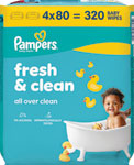 Pampers Wipes(4x80ks/FOL) Fresh clean - Teta drogérie eshop
