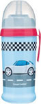 Canpol športová fľaša netečúca racing tmavo modrá 350 ml 12 m+  - Canpol interaktívna hračka s hrkálkou červená mačka | Teta drogérie eshop