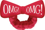 Double Dare kozmetická čelenka s mašľou OMG! červená - Gumičky pre domácnosť 20 mm/50 g  | Teta drogérie eshop