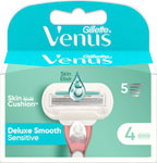 Venus Deluxe Smooth Sensitive náhradné hlavice 4 ks - Teta drogérie eshop