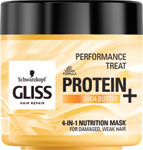 Gliss vyživujúca maska Performance Treat 4v1 400 ml - Kallos KJMN maska na vlasy s keratínom a mliečnou bielkovinou Keratín 1000 ml | Teta drogérie eshop