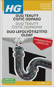 HG duo tekutý čistič odpadov 1000 ml