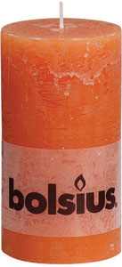 Bolsius sviečka valec rustik oranžová 130/68 mm - Teta drogérie eshop