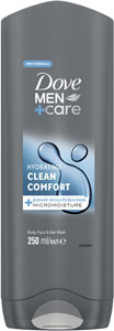 Dove sprchový gél 250 ml Men Clean Comfort - Dove sprchový gél 250 ml Sensitive | Teta drogérie eshop