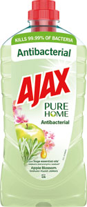 Ajax univerzálny antibakteriálny prípravok Pure Home  Apple Blossom 1000 ml - Q-Power univerzálny čistič svieže citrusy 1 l | Teta drogérie eshop