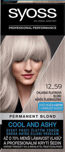 Syoss Color farba na vlasy 12-59 Chladná platinová blond 50 ml - Garnier Color Sensation farba na vlasy S100 Strieborná blond | Teta drogérie eshop